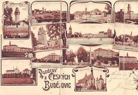 České Budějovice na dobové pohlednici.