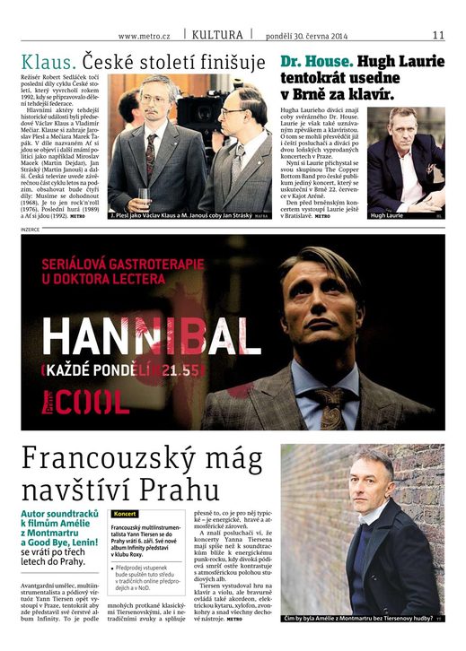 Reklama na seriál Hannibal.