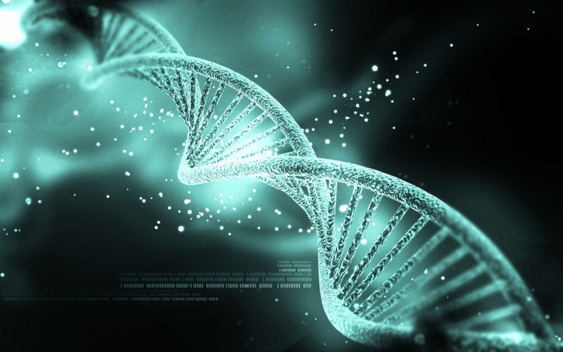 Digitální ilustrace DNA.