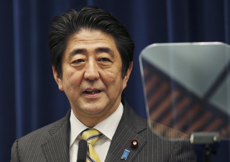 Japonský premiér Šinzó Abe. Japonský premiér Šinzó Abe.