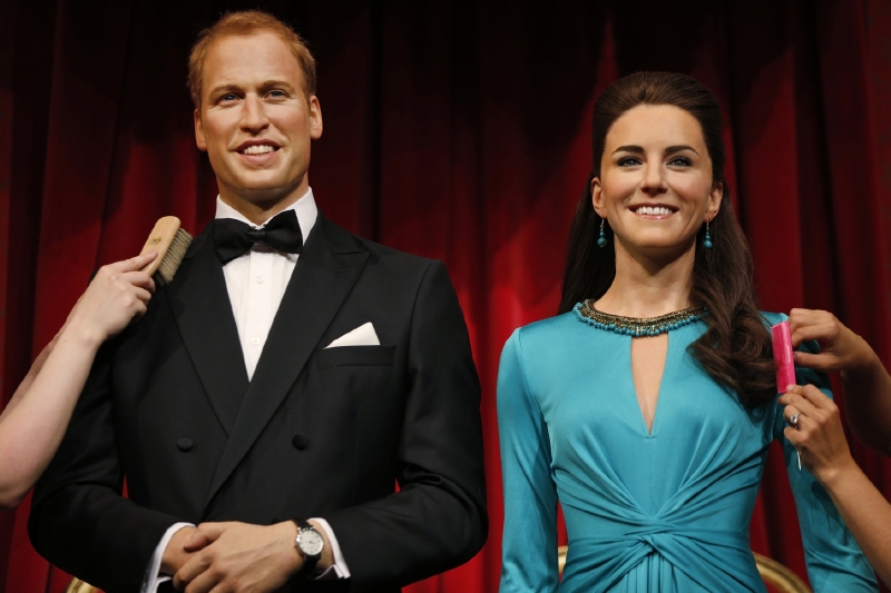 Figuríny prince William a vévodkyně Kate v muzeum Madame Tussauds.