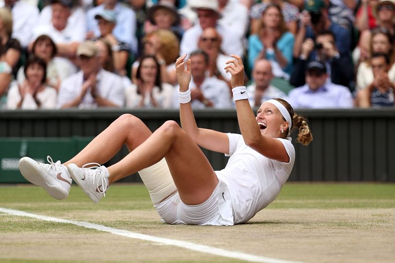 Petra Kvitová si dokráčela pro druhý titul z Wimbledonu.