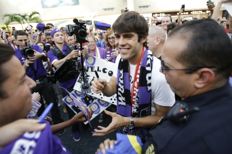 Brazilský fotbalista Kaká.