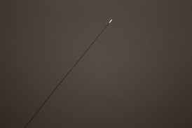 Raketa vypálená Palestinci.