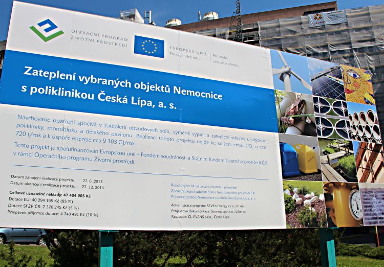 Česko se dočká dalších takových tabulí, jaká stojí třeba u nemocnice v České Lípě.