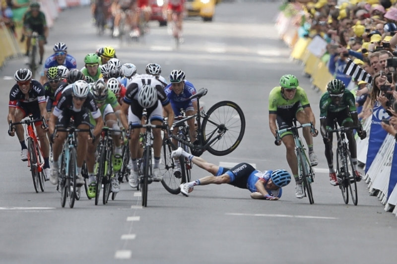 Finiš sedmé etapy Tour de France.