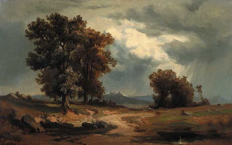 Obraz Adolfa Kosárka Před bouří (kolem roku 1850).