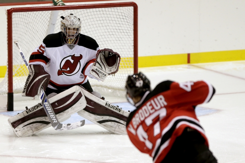Brodeur proti Brodeurovi. Přípravný kemp New Jersey a synové legendárního gólmana v akci.