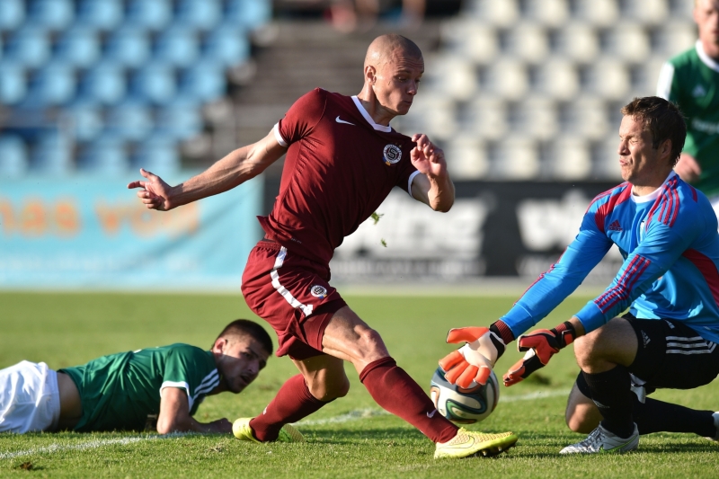 Fotbalisté Sparty v sestavě plné náhradníků v odvetě druhého předkola Ligy mistrů remizovali s Levadií Tallinn.