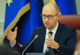 Končící premiér Arsenij Jaceňuk.