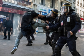 Protiizraelská demonstrace ve Francii kvůli válce v Gaze (19. července 2014).