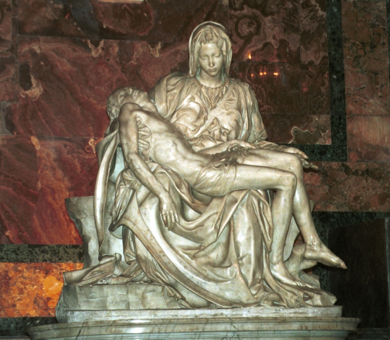 Socha Pieta ve vatikánské bazilice sv. Petra. Socha Pieta ve vatikánské bazilice sv. Petra.