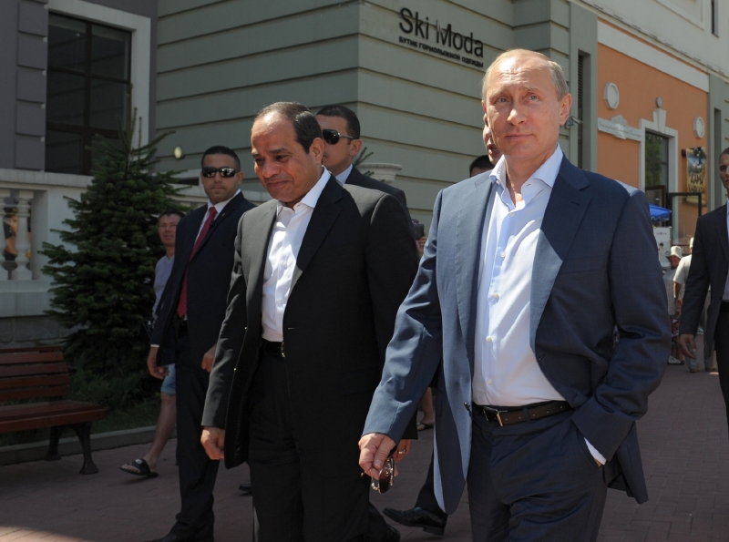 Egyptský prezident Abdal Fattáh Sísí a ruský prezident Vladimir Putin.