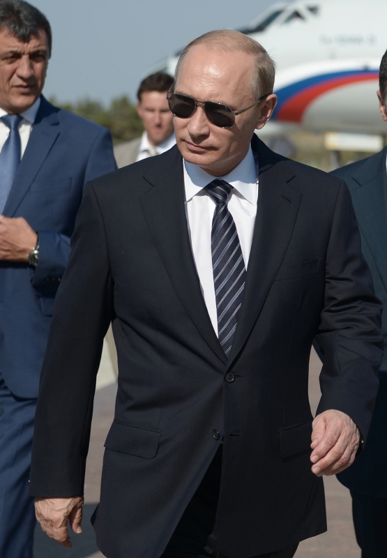 Vladimir Putin při zahraniční návštěvě na Krymu.