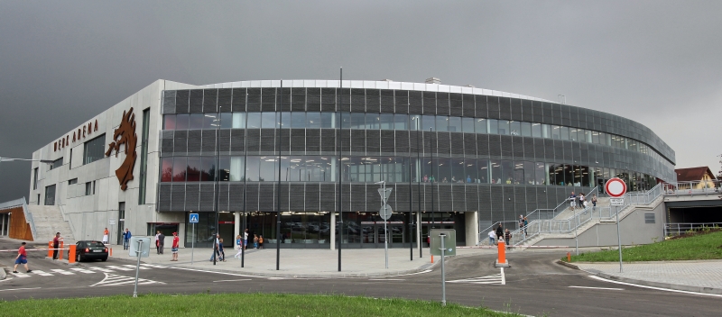 Třinecká Werk Aréna - třetí multifunkční hala, jejímž dodavatelem byla liberecká stavební společnost SYNER.