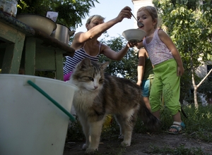 Lidé v Luhansku (plovina července), lépe se mají ti, kdo mají vlastní hospodářství.