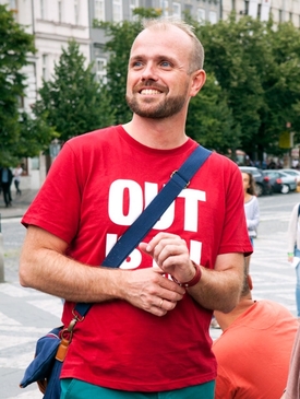 Předseda Prague Pride Czeslaw Walek.