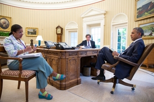 Prezident Obama s bezpečnostními poradci.