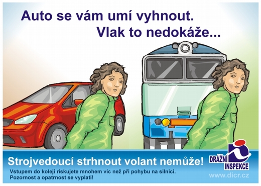 Kampaň Drážní inspekce.
