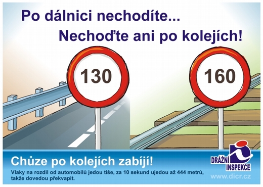 Kampaň Drážní inspekce.