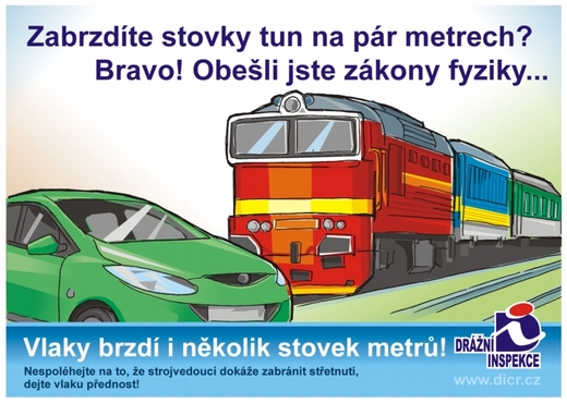Kampaň Drážní inspekce.