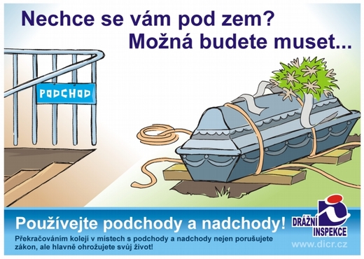 Kampaň Drážní inspekce.