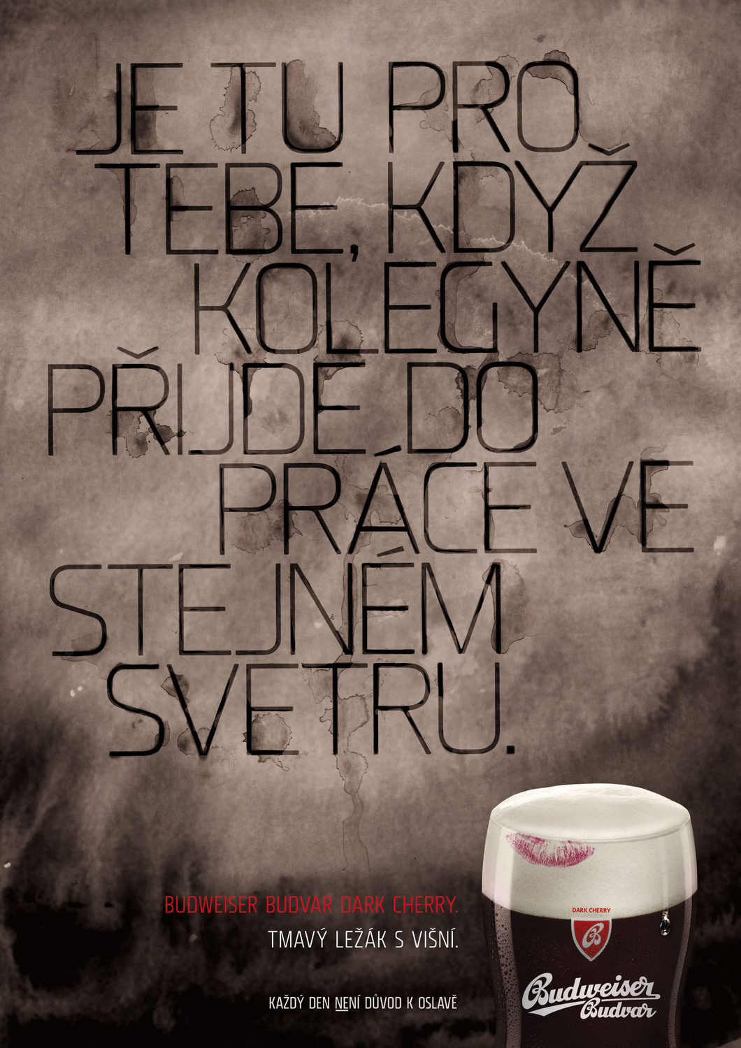 Plakát na Budvar B:Dark.