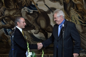 Miloš Zeman a šéfodborář Josef Středula.