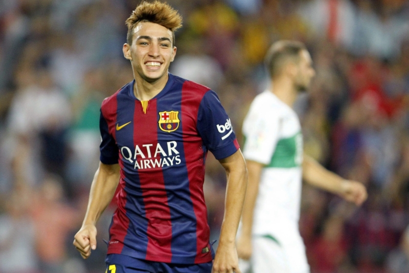 Munir El Haddadi zažil gólový debut za Barcelonu.