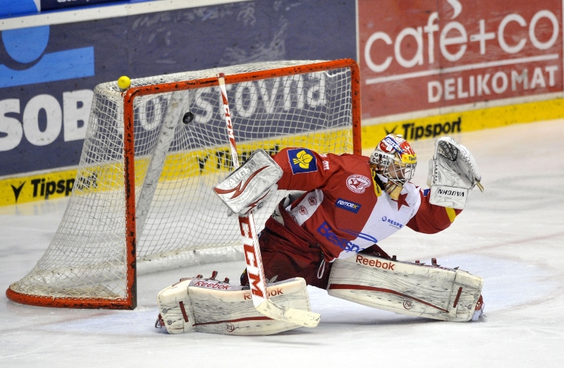 Dominik Furch, brankář pražské Slavie.