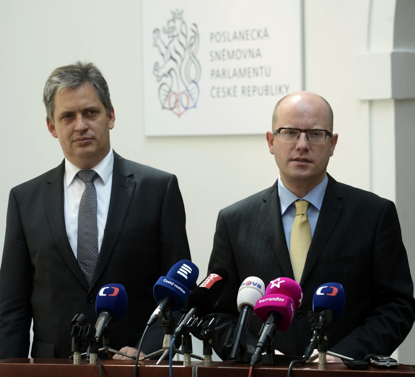 Premiér Bohuslav Sobotka (ČSSD).