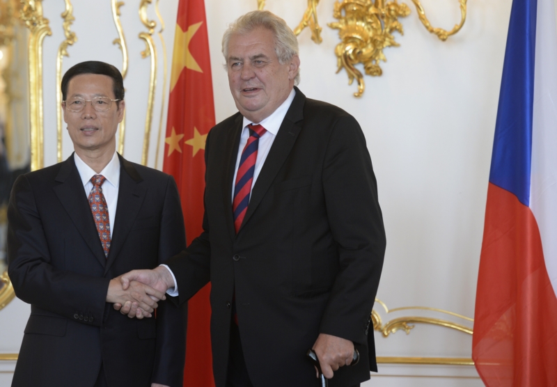 Prezident Miloš Zeman se setkal s prvním čínským vicepremiérem Čang Kao-liem.
