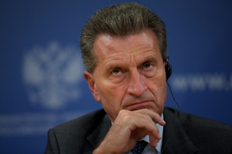 Evropský komisař pro energetiku Günther Oettinger.