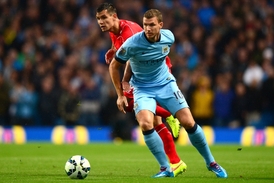 Edin Džeko z Manchesteru City.