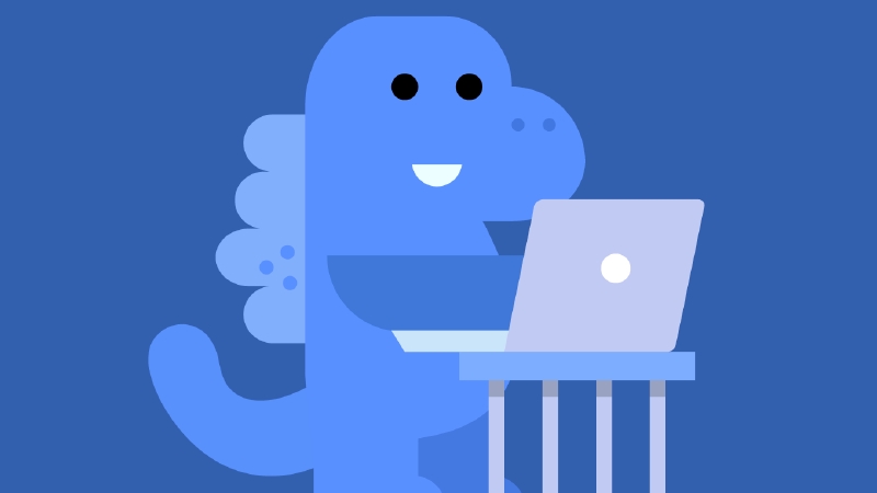 Soukromí na Facebooku nově chrání modrý dinosaurus.