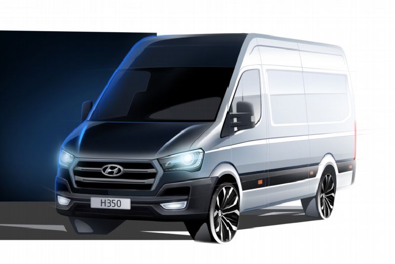 První skica nového lehkého užitkového vozu značky Hyundai.
