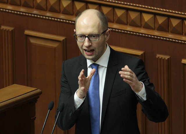 Ukrajinský premiér Arsenij Jaceňuk.
