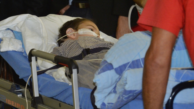 Pětiletý Ashya King při příjmu ve FN Motol 8. září 2014. Pětiletý Ashya King při příjmu ve FN Motol 8. září 2014.