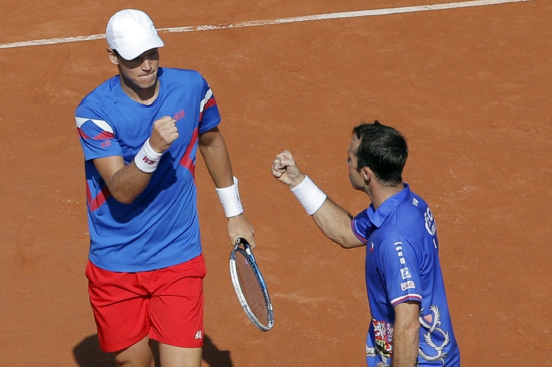Tomáš Berdych s Radkem Štěpánkem.