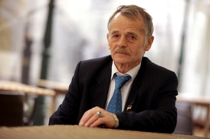 Šéf krymských Tatarů Džemilev při rozhovoru s tyden.cz.