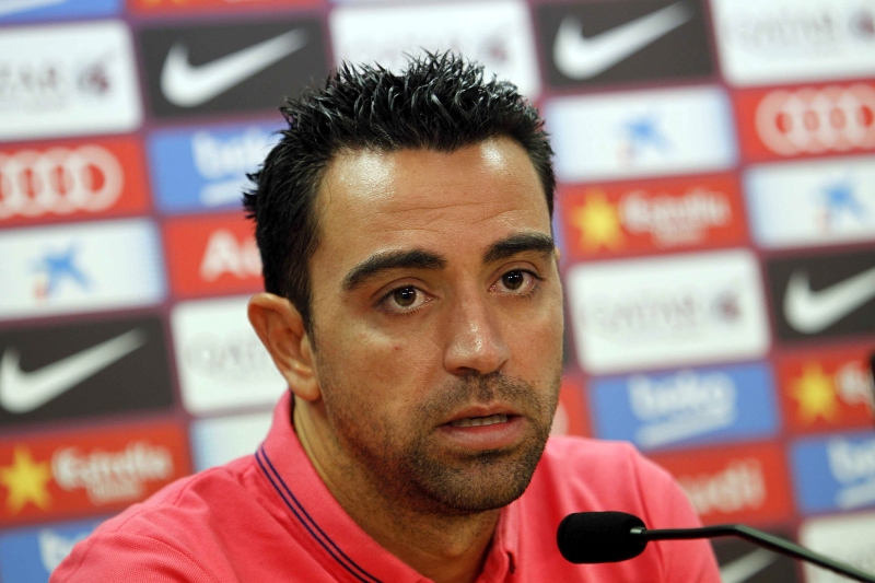Záložník Barcelony Xavi.
