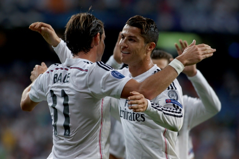 Cristiano Ronaldo a Gareth Bale z Realu Madrid.