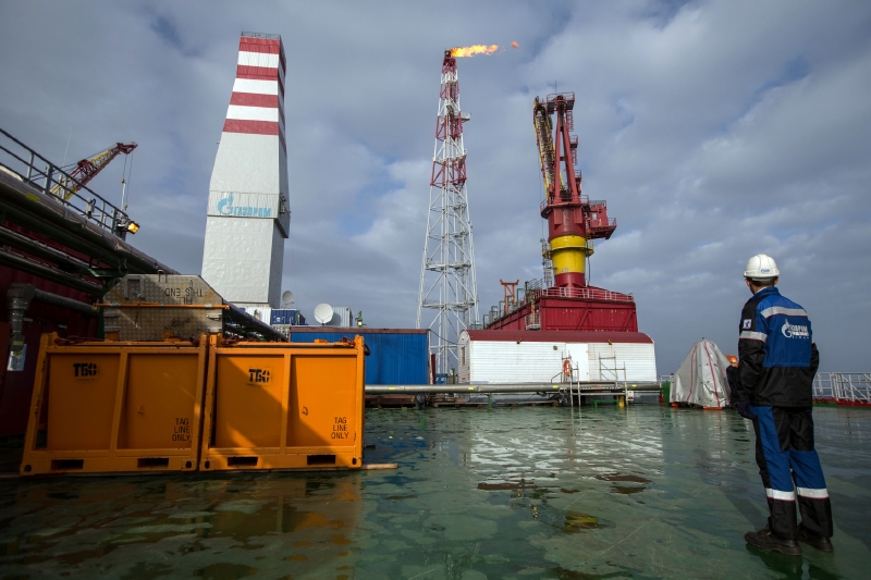 Ropná plošina Prirazlomnaya společnosti Gazprom.