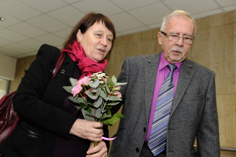 Ombudsmanka Anna Šabatová se svým zástupcem Stanislavem Křečkem.