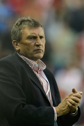 Nespokojený kouč Miroslav Beránek ze Slavie.