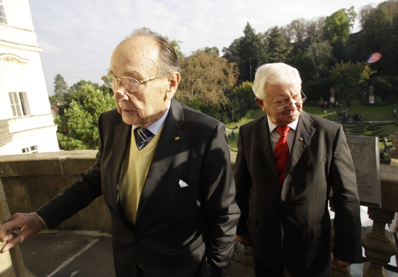 Hans-Dietrich Genscher (vlevo) a  Rudolf Seiters.