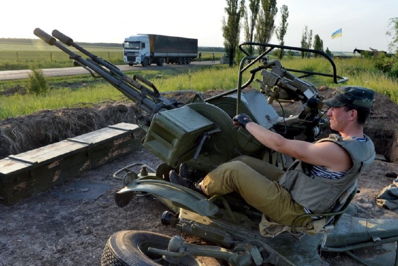 Palebné stanoviště ukrajinské armády.