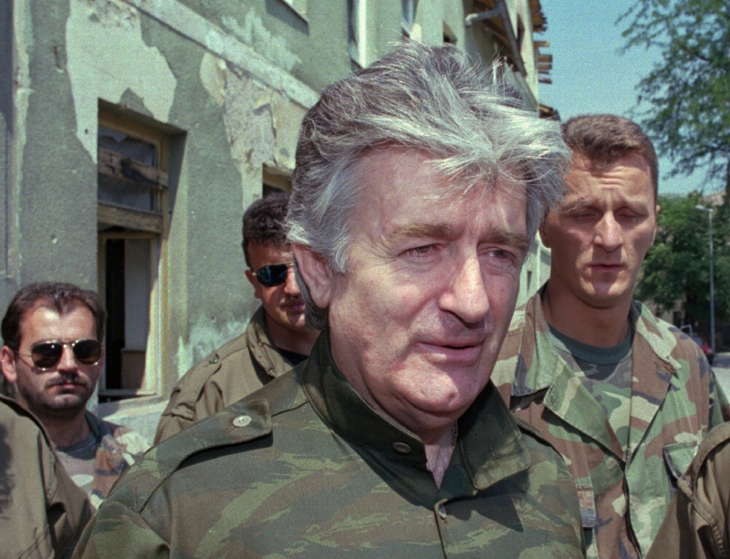 Karadžić ve městě Jajce roku 1995.