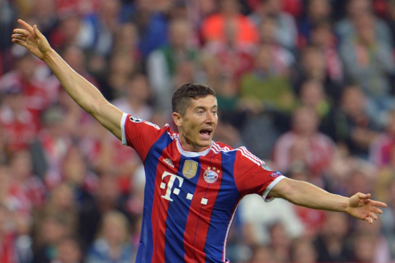 Útočník Bayernu Robert Lewandowski. 