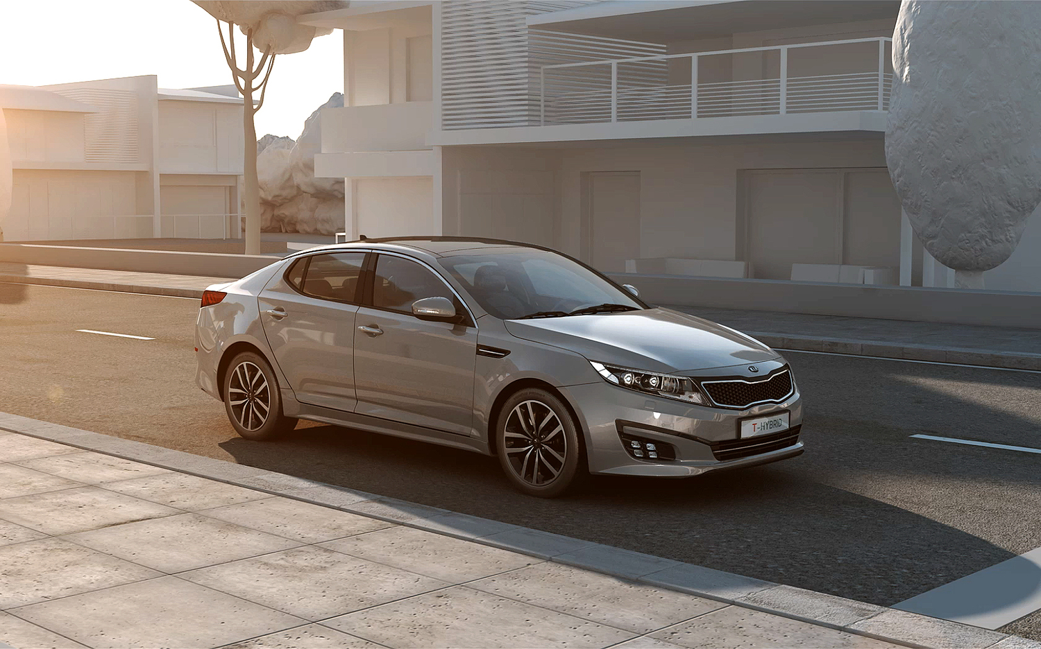 Kia Optima s hybridním pohonem.